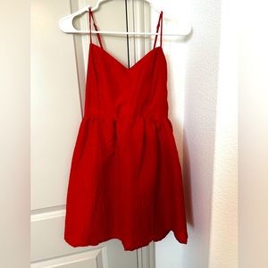 h&m / babydoll dress - red